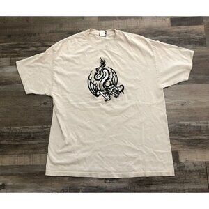 Vintage Mixology Embroidered Dragon Logo Mens XL Gray Tee T Shirt